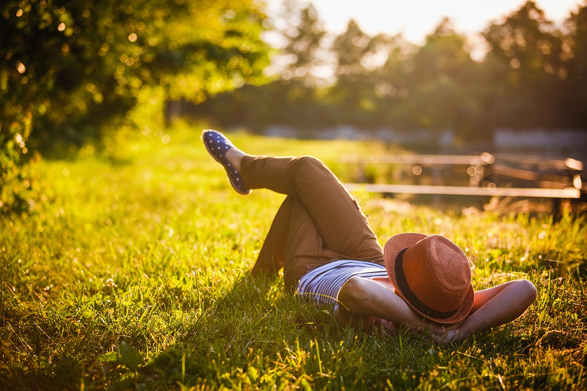 Relaxing in the grass